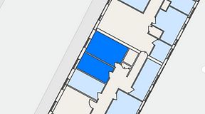 Planritning för SFL 7, 2 privata rum, 33 m²