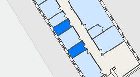 
							Planritning för FASTOFFICE S:t Olofsgatan, 2 privata rum, 14 m²