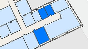 
							Planritning för United Spaces Waterfront Klarabergsviadukten, 3 privata rum, 42 m²