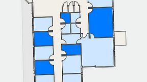 
							Planritning för Helio Frösundavik, 5 privata rum, 65 m²