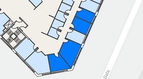 
							Planritning för Spaces Göteborg Gamlestan, 4 privata rum, 57 m²