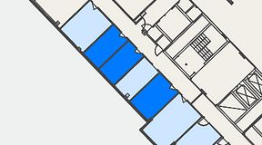 
							Planritning för FirstOffice Kanalvägen 17, 3 privata rum, 33 m²