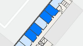 Planritning för Regus Almedal, 4 privata rum, 80 m²