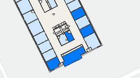 
							Planritning för Convendum Västra Järnvägsgatan 3, 5 privata rum, 57 m²