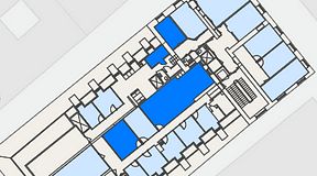 
							Planritning för Spaces Gamla Stan, 4 privata rum, 93 m²