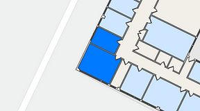 
							Planritning för Quick Office Älvsjö, 2 privata rum, 34 m²