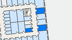 
							Planritning för QuickOffice Kista, 3 privata rum, 23 m²