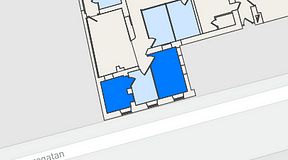 
							Planritning för Entreprenörsgatan Östra Hamngatan, 2 privata rum, 24 m²