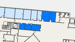 
							Planritning för Spaces Helsingborg Väla, 5 privata rum, 52 m²