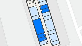 
							Planritning för FASTOFFICE Linta Gårdsväg, 5 privata rum, 70 m²
