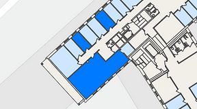 
							Planritning för FASTOFFICE S:t Olofsgatan, 3 privata rum, 79 m²