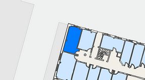 
							Planritning för Quick Office Danderyd, 1 privata rum, 13 m²