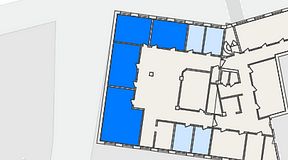 
							Planritning för THE WORKS Medborgarplatsen, 4 privata rum, 109 m²