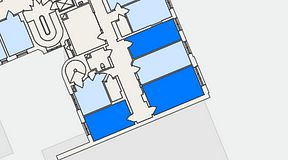 
							Planritning för Genetor Elverket, 3 privata rum, 45 m²