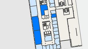 
							Planritning för Spaces Nordenskiöldsgatan, 4 privata rum, 131 m²