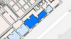 
							Planritning för United Spaces Uppsala, 2 privata rum, 28 m²