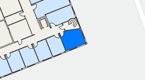 Planritning för C/O Mölndal, 1 privata rum, 17 m²