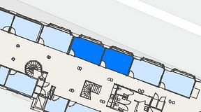 
							Planritning för Convendum Biblioteksgatan 29, 2 privata rum, 32 m²
