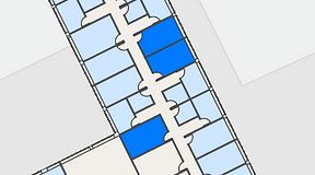 
							Planritning för Regus Rotsunda, 3 privata rum, 47 m²