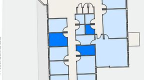 
							Planritning för Helio Frösundavik, 3 privata rum, 23 m²