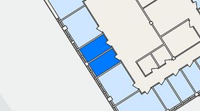 
							Planritning för FirstOffice Kista Time Building, 2 privata rum, 18 m²