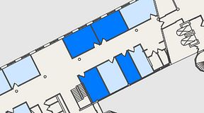Planritning för Convendum Spårvagnshallarna, 4 privata rum, 79 m²