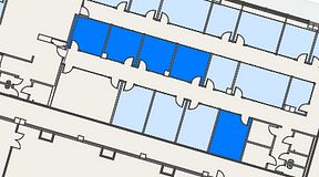 
							Planritning för Spaces Umami Park Sundbyberg, 5 privata rum, 72 m²