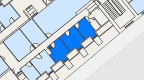 
							Planritning för Spaces Gamla Stan, 3 privata rum, 35 m²