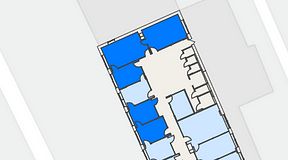 
							Planritning för Mindpark Helsingborg, 5 privata rum, 116 m²