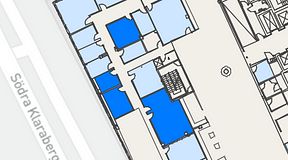 Planritning för United Spaces Waterfront Klarabergsviadukten, 4 privata rum, 81 m²