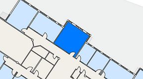 Planritning för Atmosfär Coworking, 1 privata rum, 33 m²