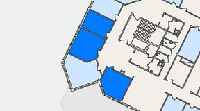 
							Planritning för FASTOFFICE Nymärsta Torg 6, 3 privata rum, 44 m²
