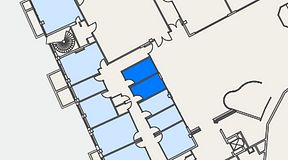 
							Planritning för Genetor K6, 2 privata rum, 16 m²