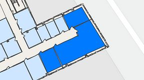 
							Planritning för United Spaces Waterfront Klarabergsviadukten, 3 privata rum, 125 m²