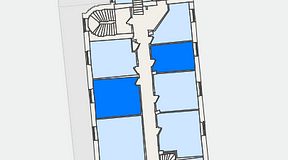 
							Planritning för KG10 Kungsgatan 8, 2 privata rum, 36 m²