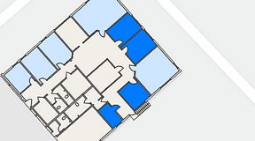 
							Planritning för Easy Office Kungsängen, 4 privata rum, 50 m²