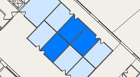 
							Planritning för United Spaces Lindholmen, 3 privata rum, 66 m²
