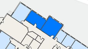 
							Planritning för Atmosfär Coworking, 2 privata rum, 60 m²