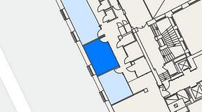 Planritning för iOffice Sveavägen, 1 privata rum, 18 m²