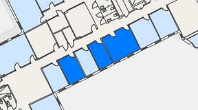
							Planritning för iOffice Kungsgatan 64, 3 privata rum, 43 m²