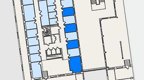 
							Planritning för Spaces Nordenskiöldsgatan, 4 privata rum, 44 m²