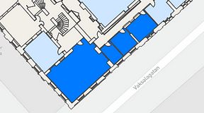 
							Planritning för United Spaces Uppsala, 4 privata rum, 103 m²