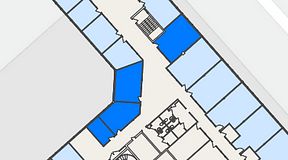 
							Planritning för FASTOFFICE Lunda, 4 privata rum, 70 m²