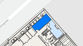 
							Planritning för Banken Coworking, 1 privata rum, 21 m²