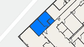 
							Planritning för FirstOffice Kanalvägen 17, 1 privata rum, 33 m²