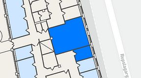 
							Planritning för THE WORKS Medborgarplatsen, 2 privata rum, 61 m²