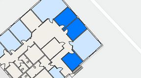 Planritning för Easy Office Kungsängen, 3 privata rum, 43 m²