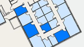 
							Planritning för Spaces Hyllie Vista, 4 privata rum, 56 m²