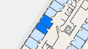 
							Planritning för Atmosfär Coworking, 2 privata rum, 22 m²