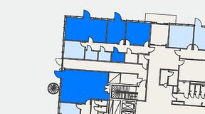 
							Planritning för Embassaden, 5 privata rum, 129 m²